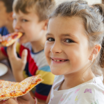 Kids love our pizza catering services at their birthday party