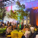 “St. Thomas University Havana Nights gala produced by Rivera Event Productions, featuring outdoor evening seating, colorful lighting, and themed event décor in Miami.