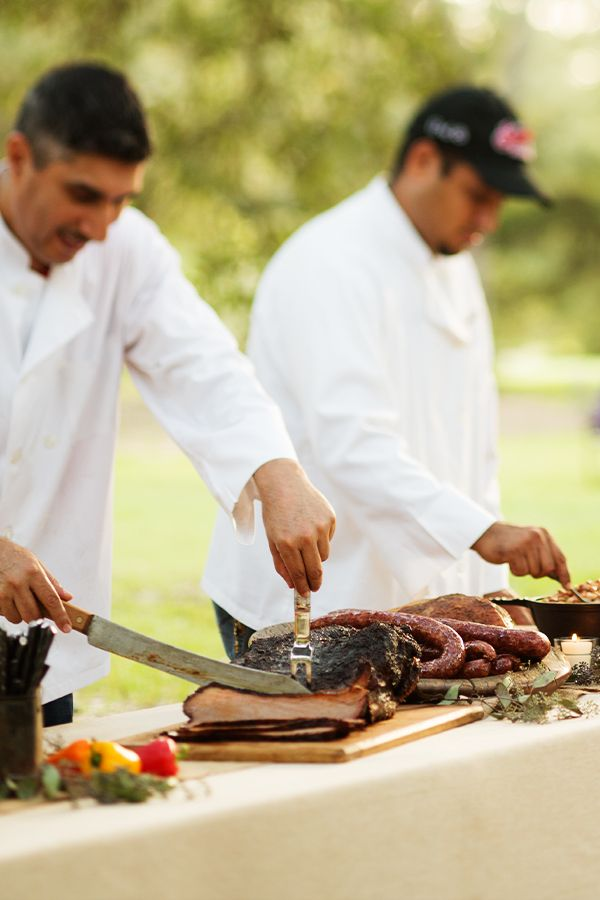 Backyard BBQ catering setup in Miami