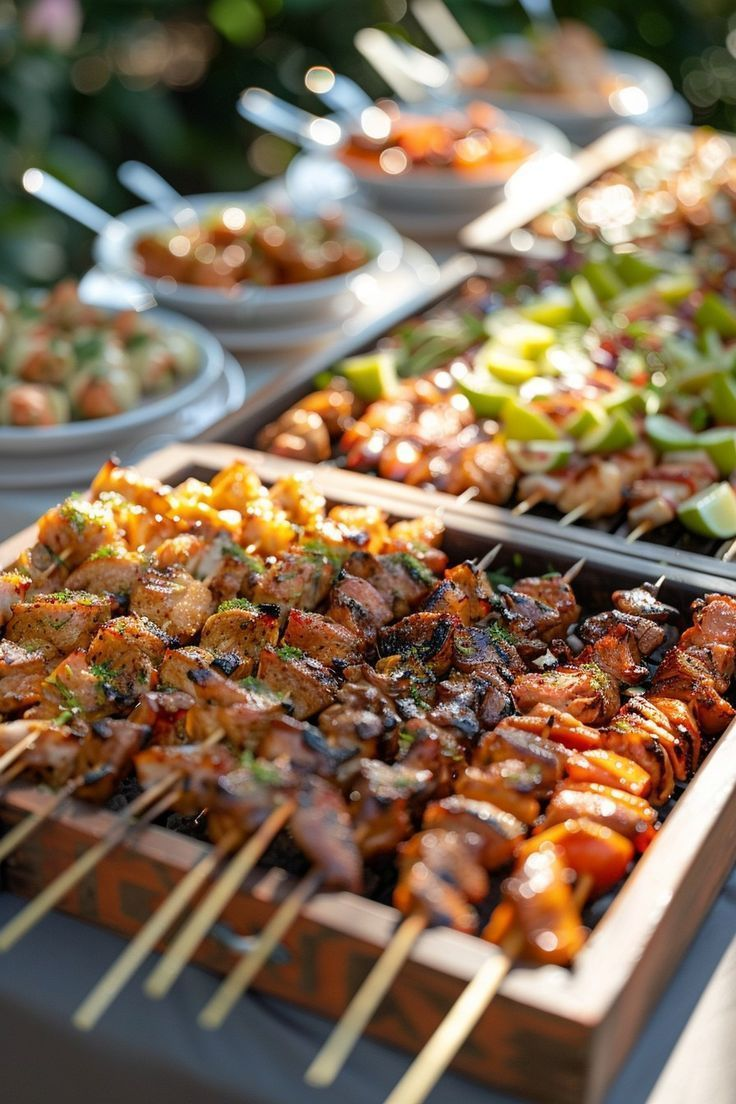 BBQ sides: rice, beans, corn and salads